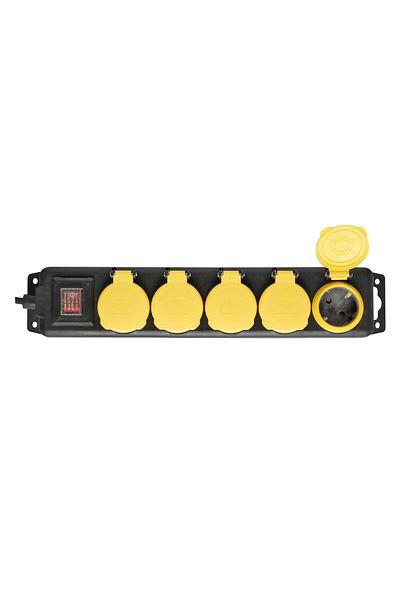 Somogyi Outdoor Extension Cord, 5 sockets, 5 m NVO 05K-5/BK/1,5