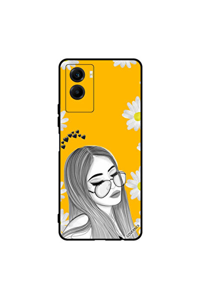 Covernex غطاء حماية لهاتف Vivo Y55s 5G مع صورة فتاة تحب النظارات
