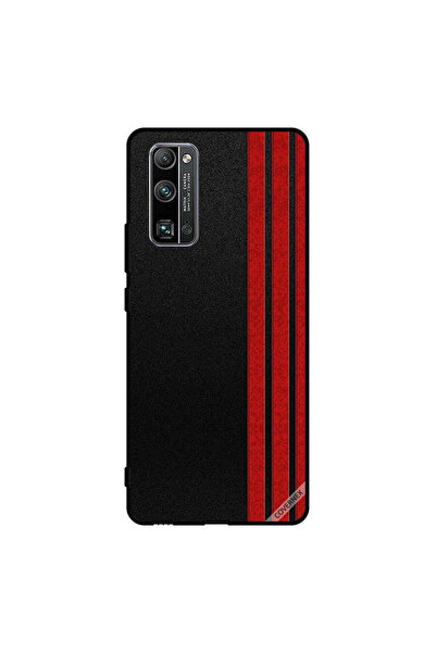 Covernex غطاء حماية لهاتف Honor 30 Pro+ بثلاثة خطوط عمودية حمراء
