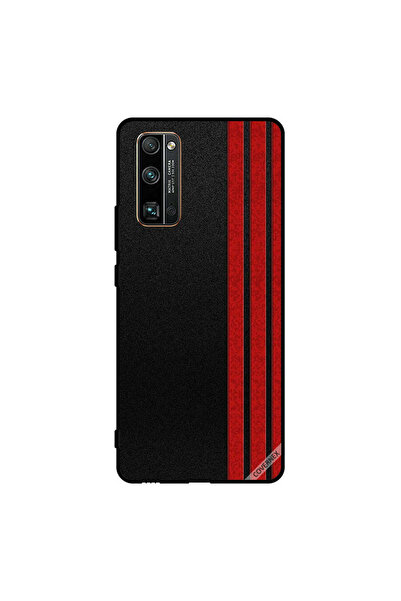 Covernex غطاء حماية لهاتف Honor 30 Pro بثلاثة خطوط عمودية حمراء