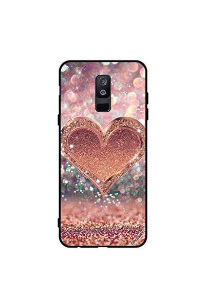 Covernex غطاء حماية لهاتف سامسونج جالاكسي A6+ (2018) - قلب ذهبي لامع