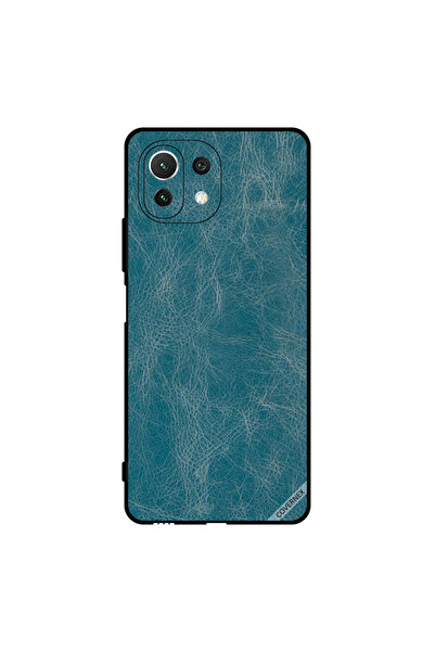 Covernex غطاء حماية لهاتف شاومي مي 11 لايت بنمط جلدي أزرق