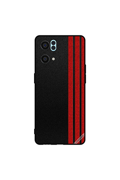 Covernex غطاء حماية لهاتف Oppo Reno7 Pro 5G بثلاثة خطوط عمودية حمراء