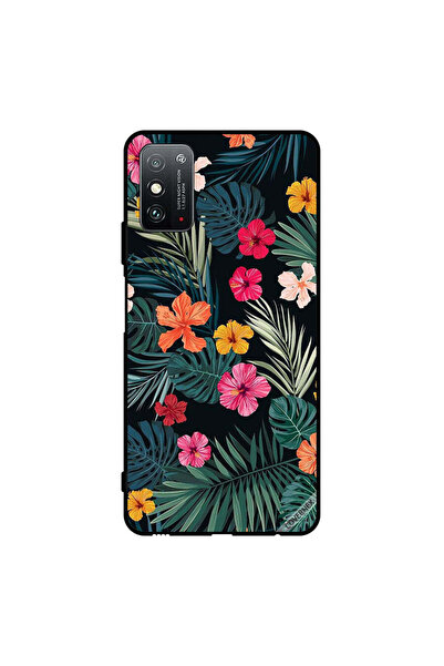 Covernex غطاء حماية لهاتف Honor X10 Max 5G بنقشة زهور متعددة الألوان وريش أخض...