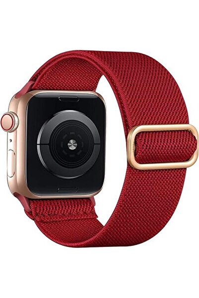 Alstrap Apple watch 4-5-6-7-8-9-10 Se Ultra Uyumlu 44-45-46-49mm Kumaş Elasti...