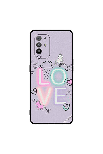 Covernex غطاء حماية لهاتف Oppo A95 بتصميم قلب حلو ووحيد القرن