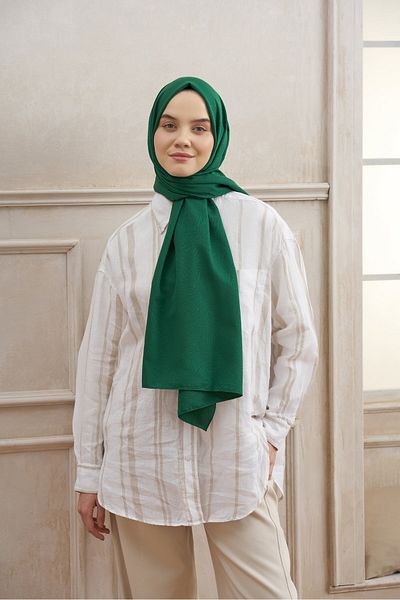 ARMANDA Labyrinth Pattern Shawl - Green