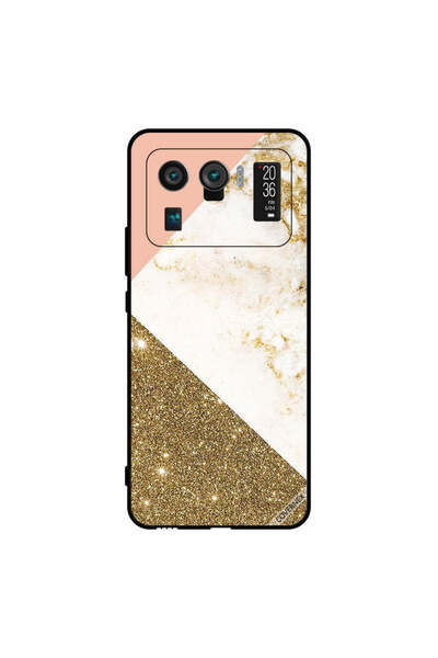 Covernex Protective Case Cover For Xiaomi Mi 11 Ultra Golden Glitter & Matble...