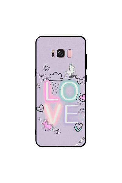 Covernex غطاء حماية لهاتف سامسونج جالاكسي S8+ - قلب حلو وحب وحيد القرن