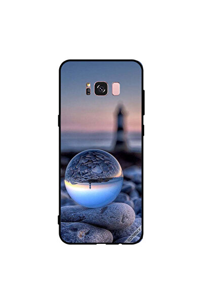 Covernex غطاء حماية لهاتف سامسونج جالاكسي S8+، صورة رائعة للطبيعة في زجاج دائري