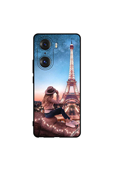 Covernex غطاء حماية لهاتف Honor 60 Pro - فتاة قبعة بنية وبرج إيفيل