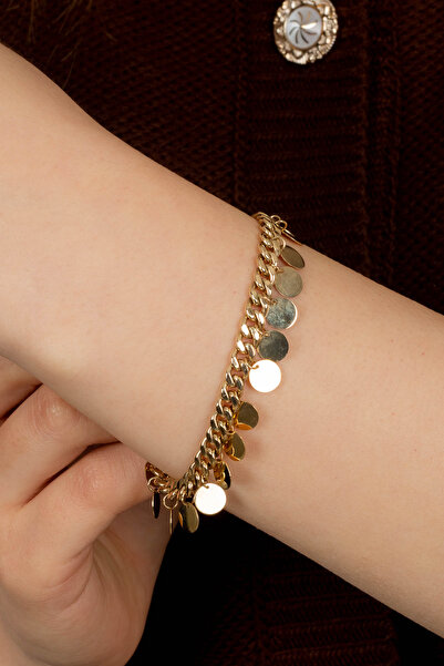 MÜCEVHER SARAYI 14 Ayar Altın Pullu Bileklik