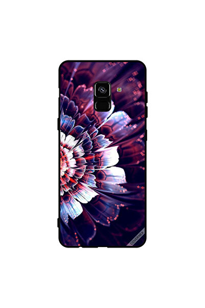 Covernex غطاء حماية لهاتف سامسونج جالاكسي A8+ (2018) مع زهرة كبيرة منعكسة على...