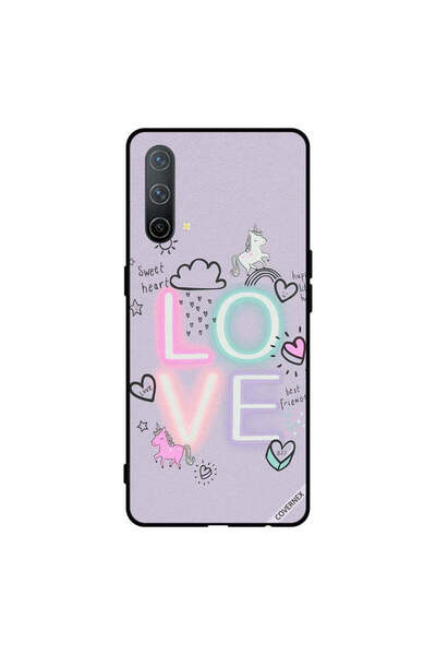 Covernex غطاء حماية لهاتف Oneplus Nord CE 5G بنقشة قلب حلو وحب وحيد القرن