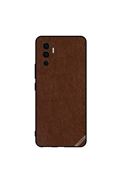 Covernex غطاء حماية لهاتف Vivo V23e 5G بنمط جلدي بني داكن