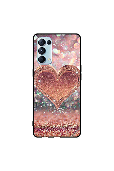 Covernex غطاء حماية لهاتف Oppo Reno5 Pro 5G - قلب ذهبي لامع