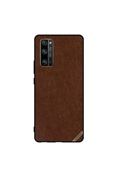 Covernex غطاء حماية لهاتف Honor 30 Pro بنمط جلدي بني داكن