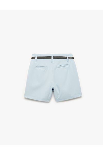 Koton Belt Detailed Pleated Viscose Blended Shorts Skirt