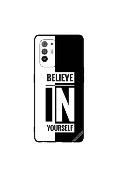 Covernex غطاء حماية لهاتف Oppo A95 Beleive In Yourself باللونين الأبيض والأسود