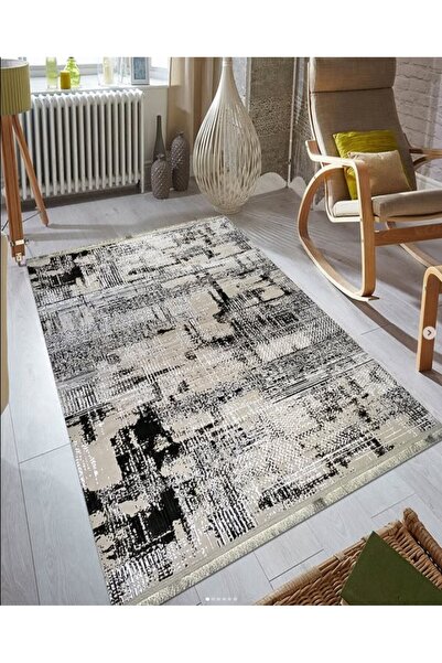 Zümrüt Ev Tekstil Dokuma Kaymaz Taban İpeksi Jakarlı Halı Serpme Desen