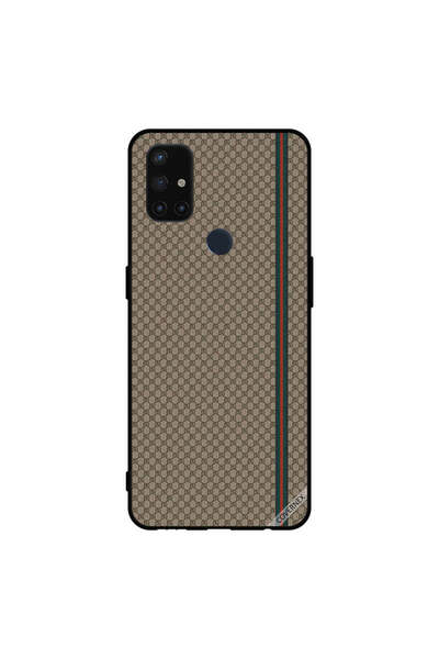 Covernex غطاء حماية لهاتف Oneplus Nord N10 5G بخطوط حمراء وخضراء على نمط بني