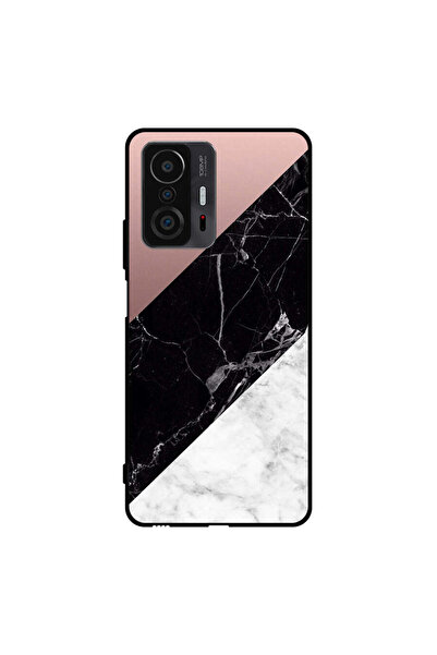 Covernex غطاء حماية لهاتف Xiaomi 11T، أبيض وأسود، الجزء العلوي من الرخام، بنم...