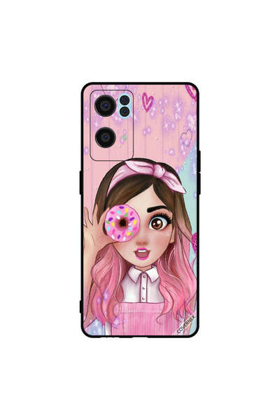 Covernex غطاء حماية لهاتف Oppo Reno7 Pro 5G فتاة صغيرة لطيفة تحمل دونات