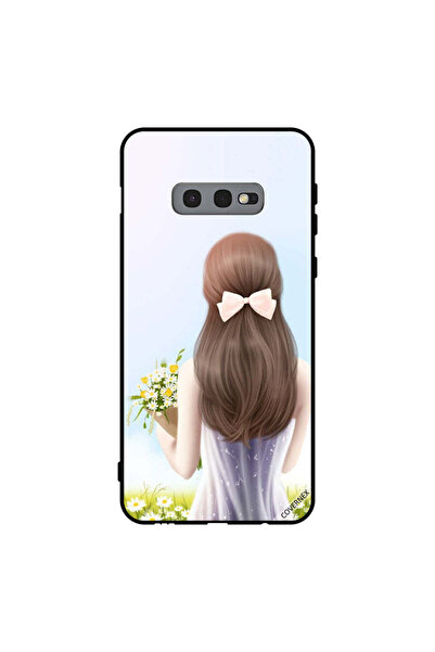 Covernex غطاء حماية لهاتف سامسونج جالاكسي S10e فتاة جميلة تحمل الزهور