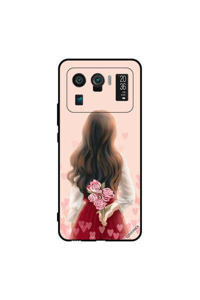 Covernex غطاء حماية لهاتف شاومي مي 11 ألترا فتاة تخفي الزهور