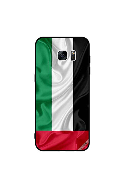 Covernex غطاء حماية لهاتف سامسونج جالاكسي إس 7 إيدج - قماش علم الإمارات العربية المتحدة