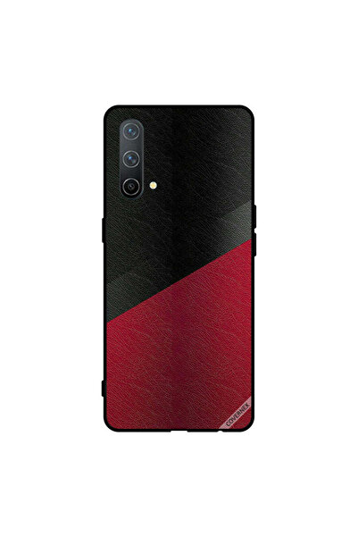 Covernex غطاء حماية لهاتف Oneplus Nord CE 5G بنمط جلدي أسود وأحمر