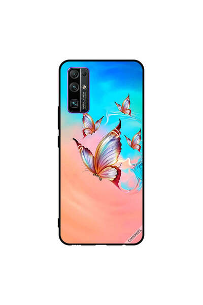 Covernex غطاء حماية لهاتف Honor 30 - فراشات تحلق فوق لون الطلاء