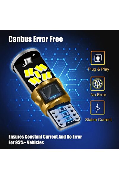 OEM Bec LED Auto, T10, W5W, Pentru Iluminare Interioara, 280°, Canbus, 6000K Alb Rece, 27 x LED smd, Pl