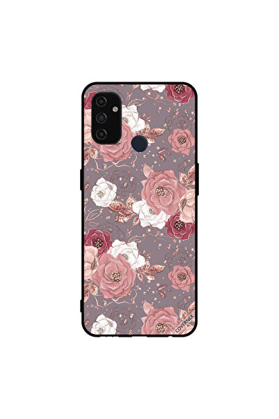 Covernex غطاء حماية لهاتف Oneplus Nord N100 بلون الشوكولاتة ونقشة زهور