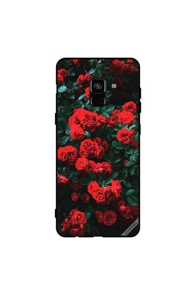 Covernex غطاء حماية لهاتف سامسونج جالاكسي A8+ (2018) - حديقة الورود الحمراء