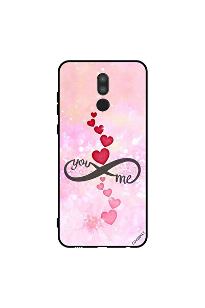 Covernex غطاء حماية لهاتف هواوي ميت 10 لايت - قلوب حمراء ووردية - يو إنفينيتي مي