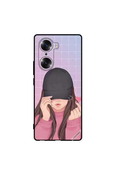 Covernex غطاء حماية لهاتف Honor 60 Snap Love Black Cap Girl