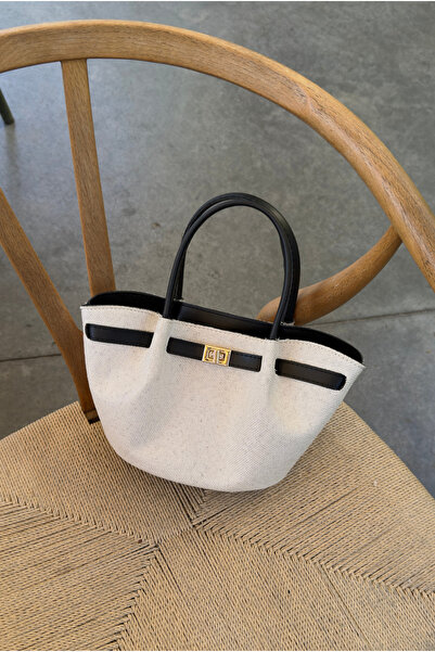 Mupa Shoes Women's Hand and Shoulder Bag Linen Black