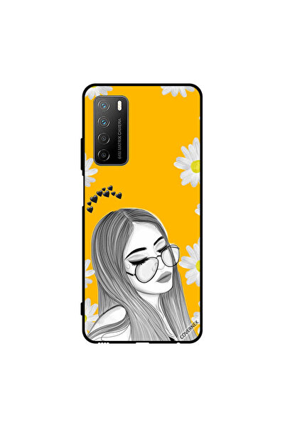 Covernex غطاء حماية لهاتف Honor Play 4 مع صورة فتاة تحب النظارات