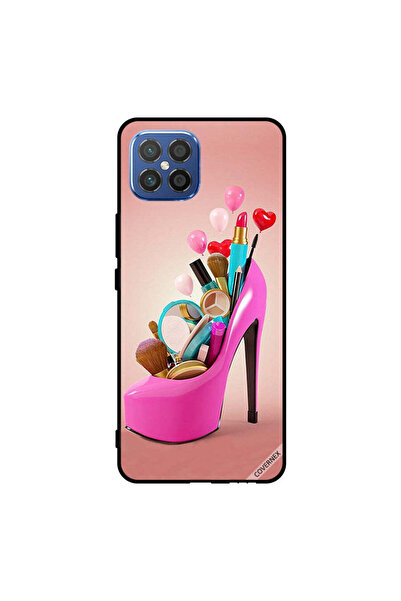 Covernex غطاء حماية لهاتف هواوي نوفا 8 SE 4G حذاء وردي مع أدوات مكياج
