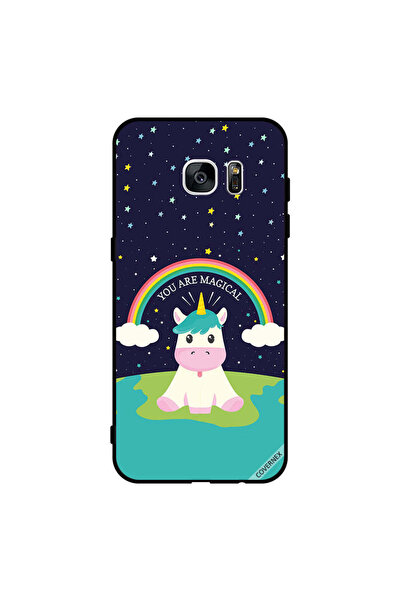 Covernex غطاء حماية لهاتف سامسونج جالاكسي S7 إيدج بتصميم وحيد القرن السحري