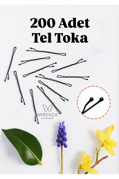 mirenza cosmetic 200 Pieces Black Wire Buckle Hair Fixer with Non-Slip Tip Hairdresser Type Suitable for Daily Use