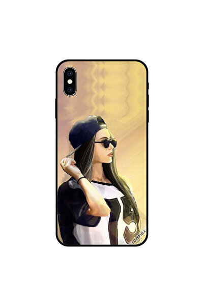 Covernex غطاء حماية لهاتف iPhone XS MAX بتصميم فتاة لطيفة ونظارات سوداء