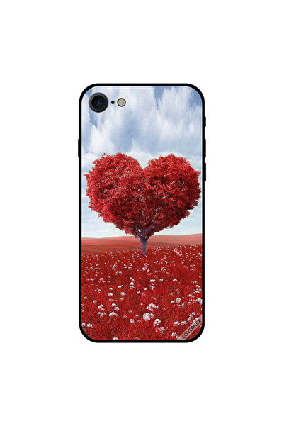 Covernex غطاء حماية لهاتف iPhone 8 بنقشة شجرة القلب الأحمر