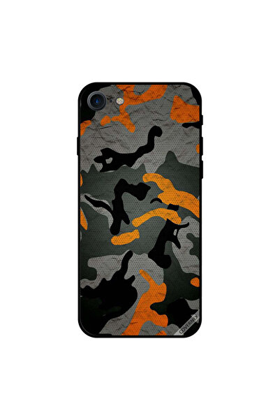 Covernex غطاء حماية لهاتف iPhone 8 بنقشة علم مموه برتقالي وأسود