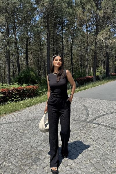 Sorridi Zero Sleeve Draped Seersucker Basic Set of 2