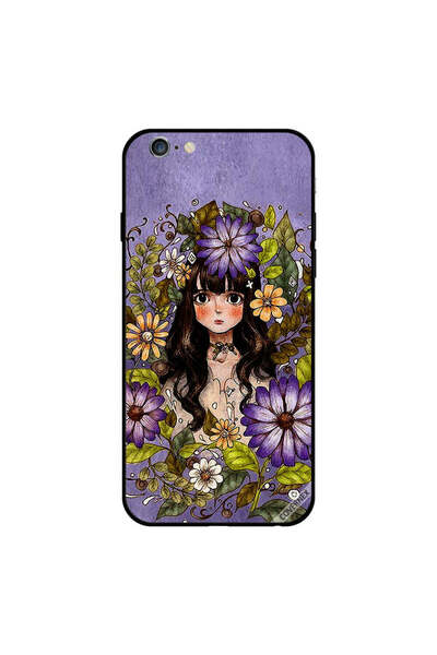 Covernex غطاء حماية لهاتف iPhone 6s Plus بتصميم فتاة حول الزهور