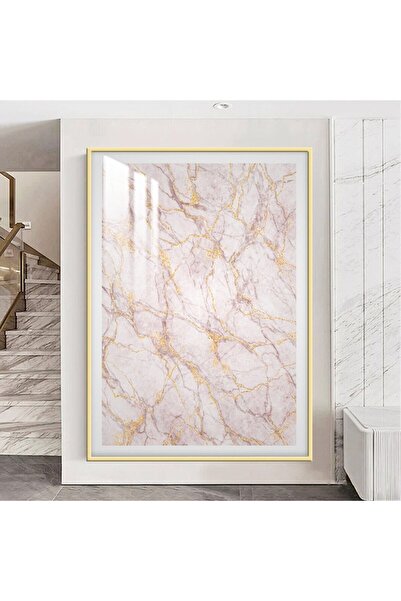 SND لوحة جدارية خشبية فاخرة مع برواز ذهبي و طبقة من الاكرليك الشفاف