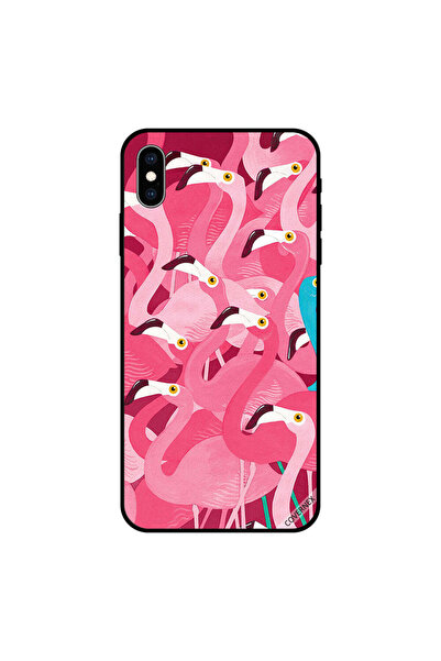 Covernex غطاء حماية لجهاز iPhone XS MAX بتصميم طائر الفلامنغو الوردي