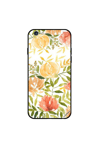 Covernex غطاء حماية لجهاز iPhone 6 Plus بنقشة زهور برتقالية